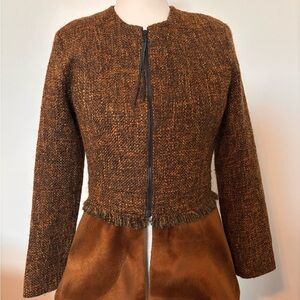 Vintage Brown Tweed Women's Jacket